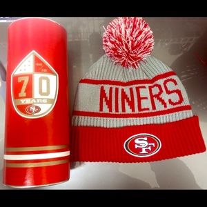 49ers coin bank & beanie bundle